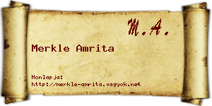 Merkle Amrita névjegykártya